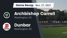 Recap: Archbishop Carroll  vs. Dunbar  2021
