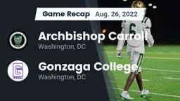 Recap: Archbishop Carroll  vs. Gonzaga College  2022