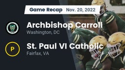 Recap: Archbishop Carroll  vs. St. Paul VI Catholic  2022