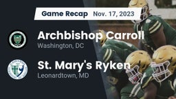 Recap: Archbishop Carroll  vs. St. Mary's Ryken  2023