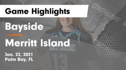 Bayside  vs Merritt Island  Game Highlights - Jan. 22, 2021