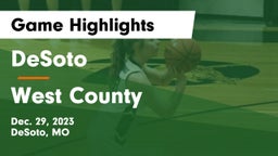 DeSoto  vs West County  Game Highlights - Dec. 29, 2023