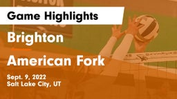 Brighton  vs American Fork  Game Highlights - Sept. 9, 2022