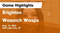 Brighton  vs Wasatch Wasps Game Highlights - Aug. 15, 2023