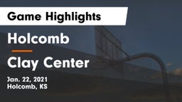 Holcomb  vs Clay Center  Game Highlights - Jan. 22, 2021