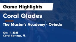 Coral Glades  vs The Master's Academy - Oviedo Game Highlights - Oct. 1, 2023