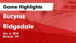 Bucyrus  vs Ridgedale  Game Highlights - Jan. 6, 2018
