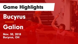 Bucyrus  vs Galion  Game Highlights - Nov. 30, 2018
