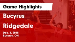 Bucyrus  vs Ridgedale  Game Highlights - Dec. 8, 2018