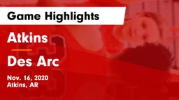 Atkins  vs Des Arc  Game Highlights - Nov. 16, 2020