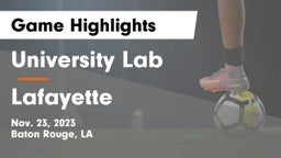 University Lab  vs Lafayette  Game Highlights - Nov. 23, 2023