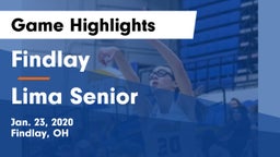 Findlay  vs Lima Senior  Game Highlights - Jan. 23, 2020
