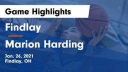 Findlay  vs Marion Harding  Game Highlights - Jan. 26, 2021
