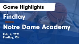 Findlay  vs Notre Dame Academy  Game Highlights - Feb. 6, 2021