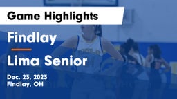 Findlay  vs Lima Senior  Game Highlights - Dec. 23, 2023