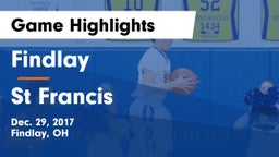 Findlay  vs St Francis Game Highlights - Dec. 29, 2017