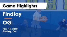 Findlay  vs OG Game Highlights - Jan. 13, 2018