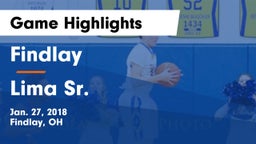 Findlay  vs Lima Sr. Game Highlights - Jan. 27, 2018