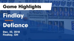 Findlay  vs Defiance  Game Highlights - Dec. 22, 2018