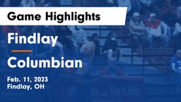 Findlay  vs Columbian  Game Highlights - Feb. 11, 2023