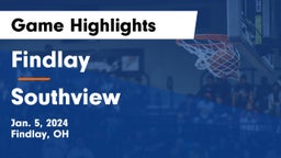 Findlay  vs Southview  Game Highlights - Jan. 5, 2024