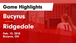 Bucyrus  vs Ridgedale  Game Highlights - Feb. 13, 2018