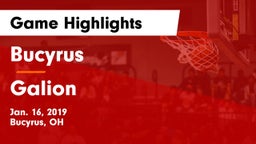 Bucyrus  vs Galion  Game Highlights - Jan. 16, 2019