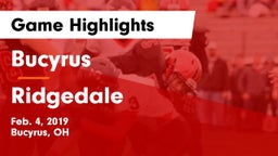 Bucyrus  vs Ridgedale  Game Highlights - Feb. 4, 2019