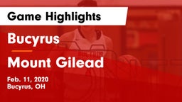 Bucyrus  vs Mount Gilead  Game Highlights - Feb. 11, 2020