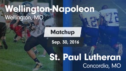Matchup: Wellington-Napoleon vs. St. Paul Lutheran  2016