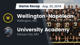 Recap: Wellington-Napoleon  vs. University Academy 2018