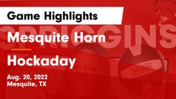 Mesquite Horn  vs Hockaday Game Highlights - Aug. 20, 2022