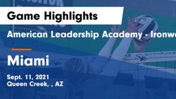 American Leadership Academy - Ironwood vs Miami Game Highlights - Sept. 11, 2021