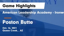 American Leadership Academy - Ironwood vs Poston Butte  Game Highlights - Oct. 16, 2021