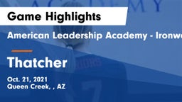 American Leadership Academy - Ironwood vs Thatcher  Game Highlights - Oct. 21, 2021