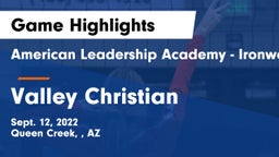 American Leadership Academy - Ironwood vs Valley Christian  Game Highlights - Sept. 12, 2022