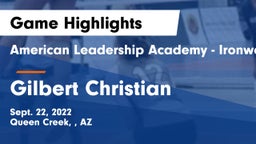 American Leadership Academy - Ironwood vs Gilbert Christian  Game Highlights - Sept. 22, 2022