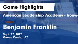 American Leadership Academy - Ironwood vs Benjamin Franklin  Game Highlights - Sept. 27, 2022