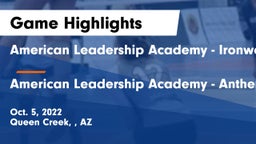 American Leadership Academy - Ironwood vs American Leadership Academy - Anthem South Game Highlights - Oct. 5, 2022