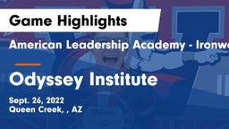 American Leadership Academy - Ironwood vs Odyssey Institute Game Highlights - Sept. 26, 2022