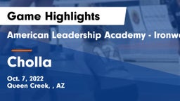 American Leadership Academy - Ironwood vs Cholla  Game Highlights - Oct. 7, 2022