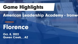 American Leadership Academy - Ironwood vs Florence  Game Highlights - Oct. 8, 2022