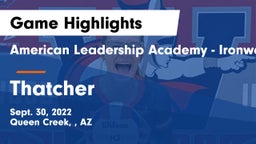 American Leadership Academy - Ironwood vs Thatcher  Game Highlights - Sept. 30, 2022