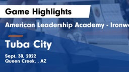 American Leadership Academy - Ironwood vs Tuba City  Game Highlights - Sept. 30, 2022