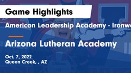 American Leadership Academy - Ironwood vs Arizona Lutheran Academy  Game Highlights - Oct. 7, 2022