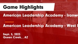 American Leadership Academy - Ironwood vs American Leadership Academy - West Foothills Game Highlights - Sept. 5, 2023