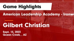 American Leadership Academy - Ironwood vs Gilbert Christian  Game Highlights - Sept. 13, 2023