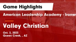 American Leadership Academy - Ironwood vs Valley Christian  Game Highlights - Oct. 2, 2023
