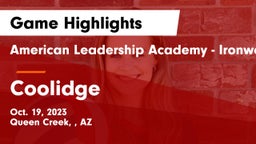 American Leadership Academy - Ironwood vs Coolidge  Game Highlights - Oct. 19, 2023