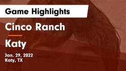 Cinco Ranch  vs Katy  Game Highlights - Jan. 29, 2022